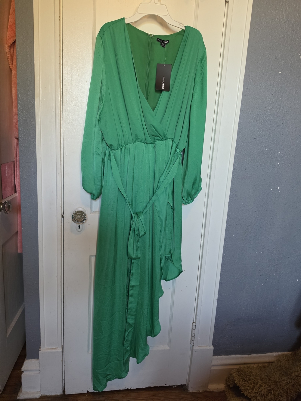 Green Long Sleeve  Maxi Dress